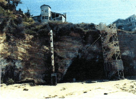 Laguna Beach ocean-view home with natural sea cave beneath.