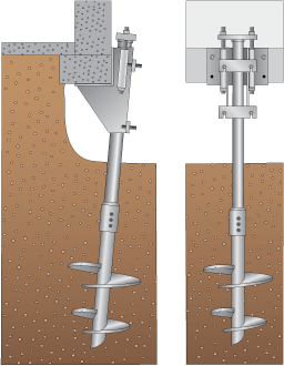Helical piers foundation repair
